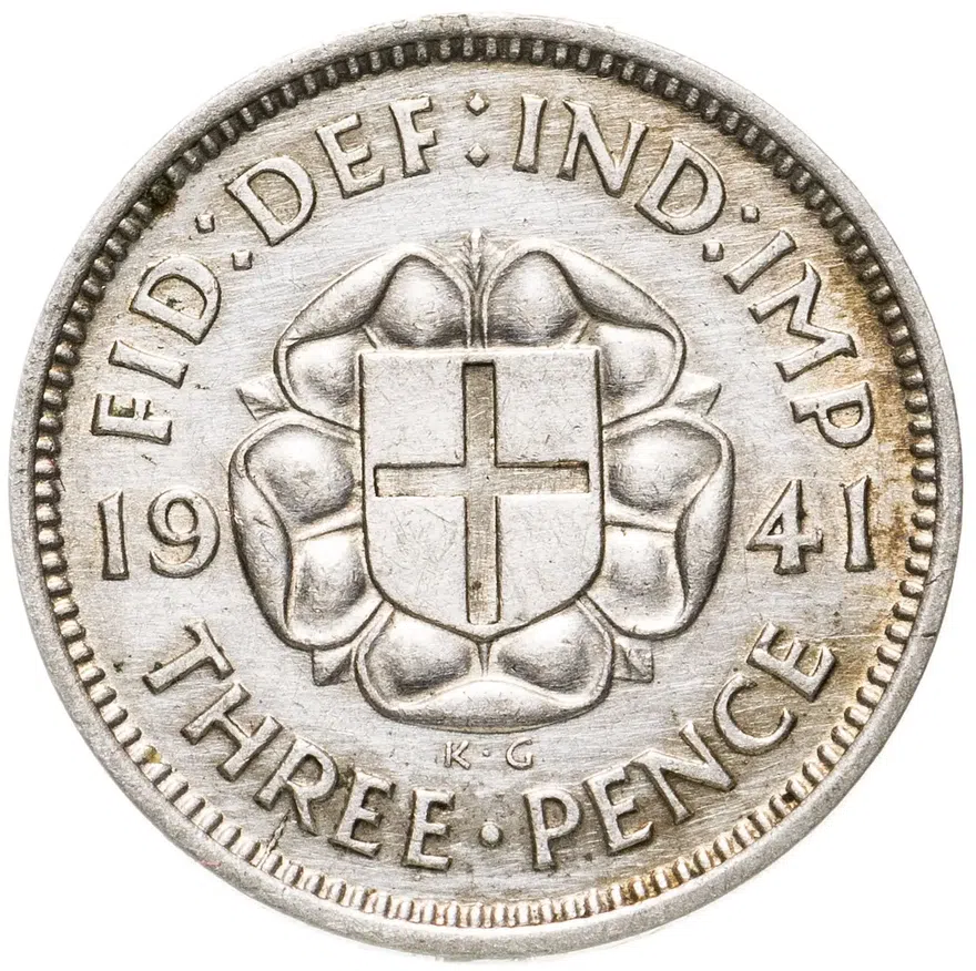 Великобритания 3 пенса (pence) 1941, реверс