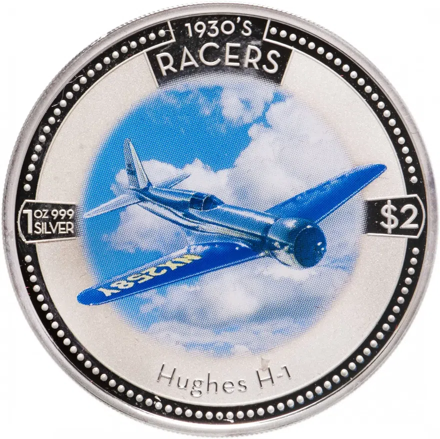 Острова Кука 2 доллара (dollars) 2006 "Воздушные гонки 1930-х - Hughes H-1 Racer"
