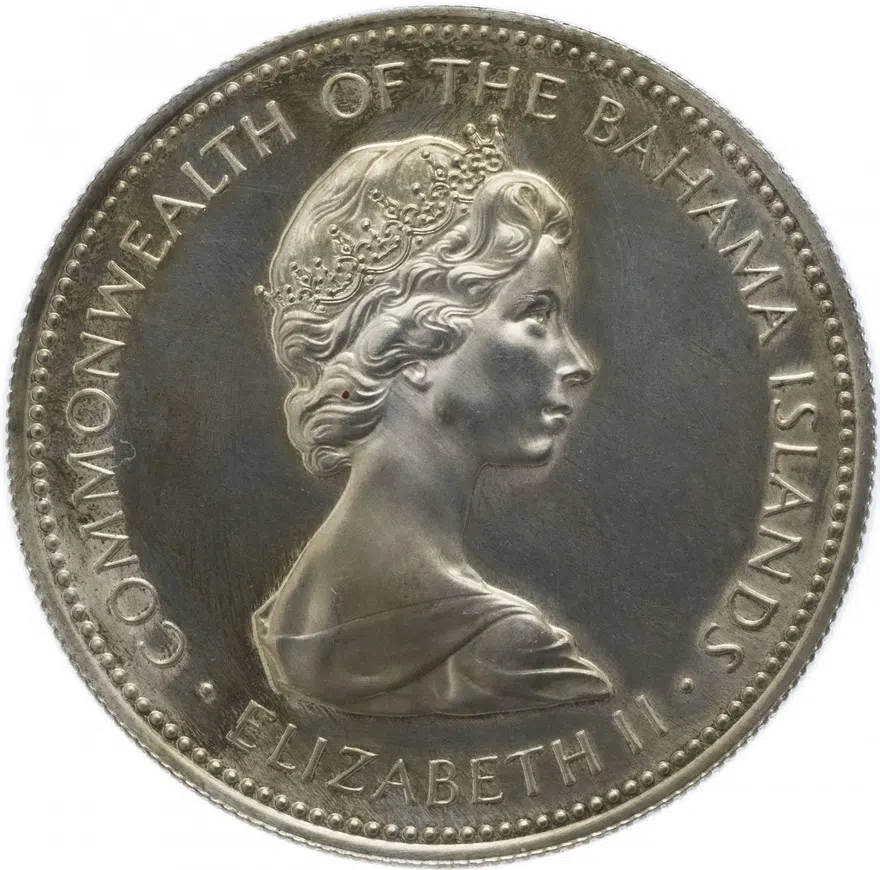 Багамские острова 1 доллар 1972 "Раковина", аверс