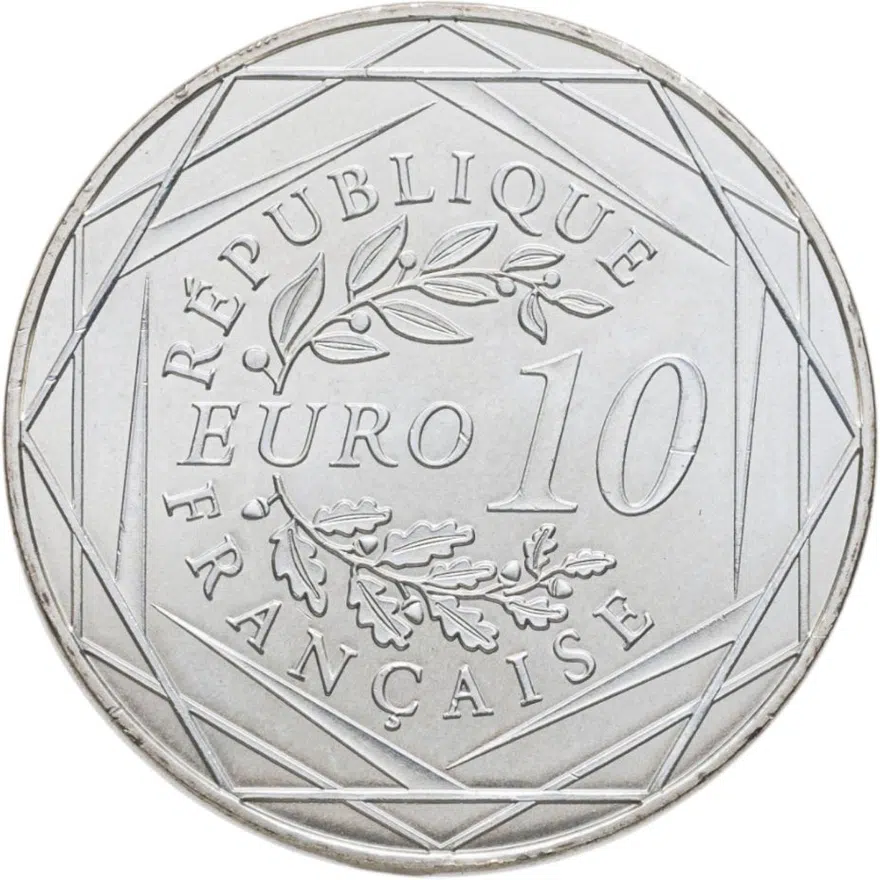 Франция 10 евро (euro) 2014 "Галльский петух", реверс