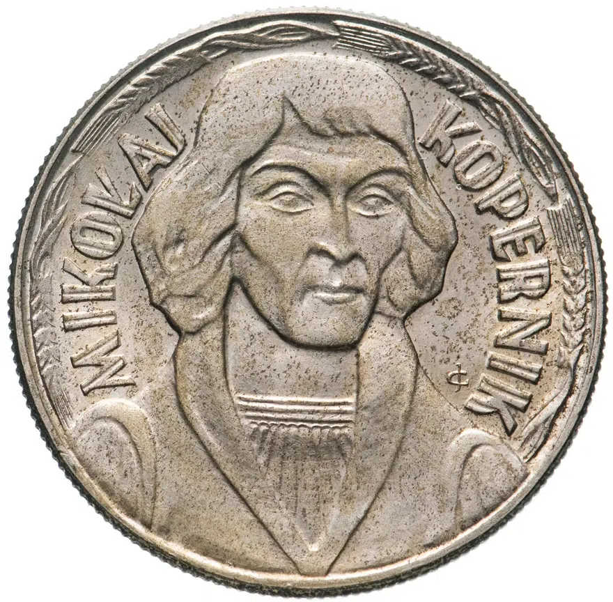 Польша 10 злотых (zlotych) 1967  Николай Коперник, аверс