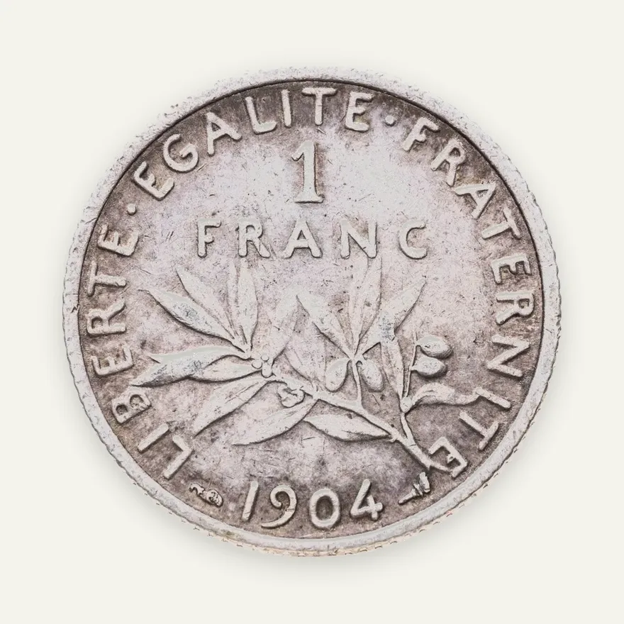 Франция 1 франк 1904, реверс