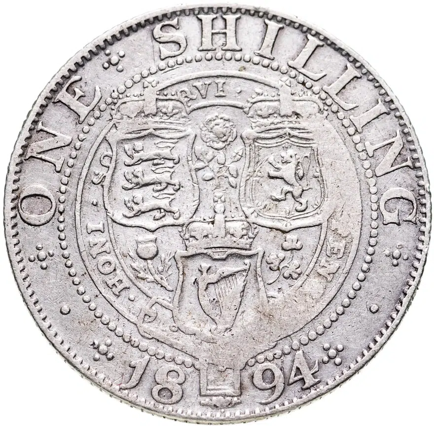 Великобритания 1 шиллинг (shilling) 1894, реверс