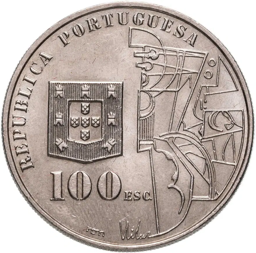 Португалия 100 эскудо (escudos) 1987  100 лет со дня рождения Амадеу ди Соуза-Кардозу, реверс