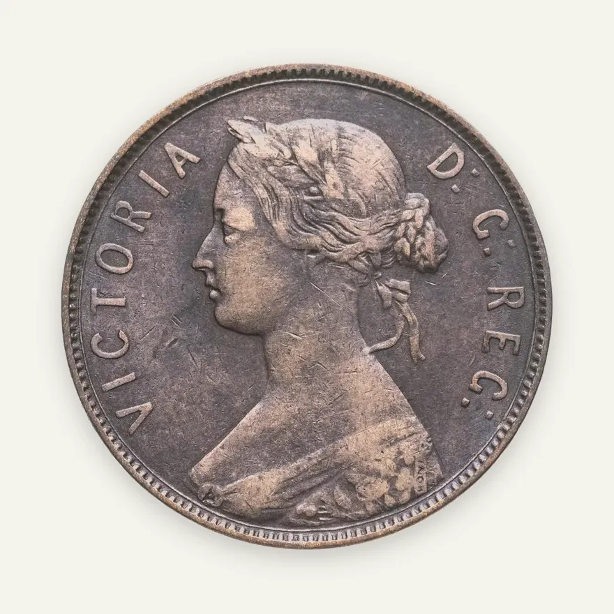 Ньюфаундленд 1 цент (cent) 1880, реверс
