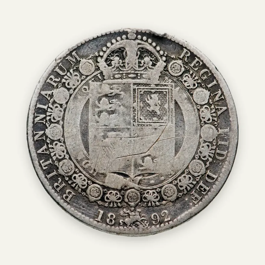 Великобритания 1/2 кроны (crown) 1892, реверс