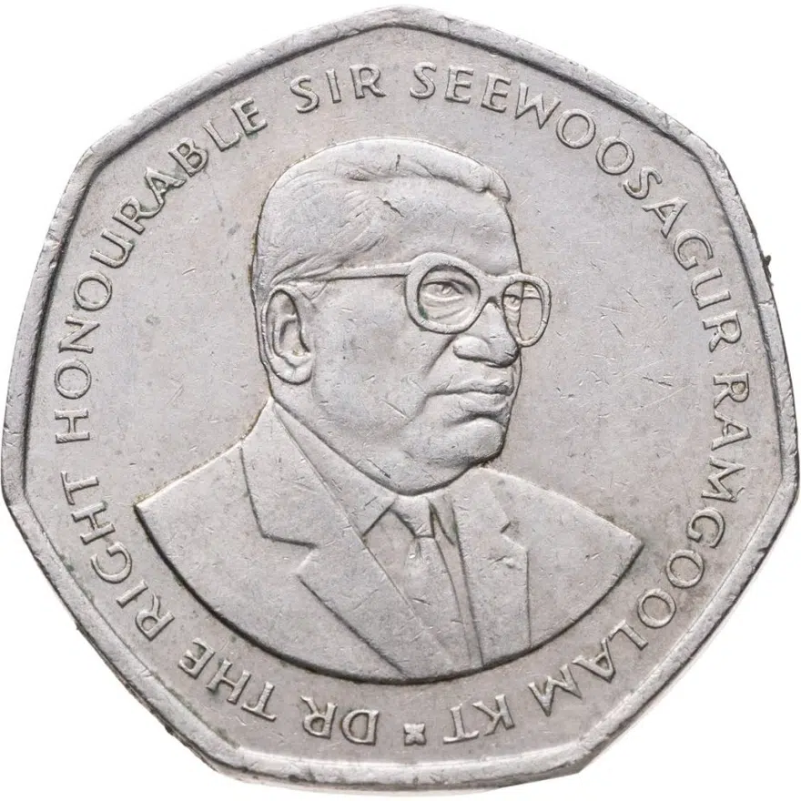 Маврикий 10 рупии (rupees) 2000, аверс