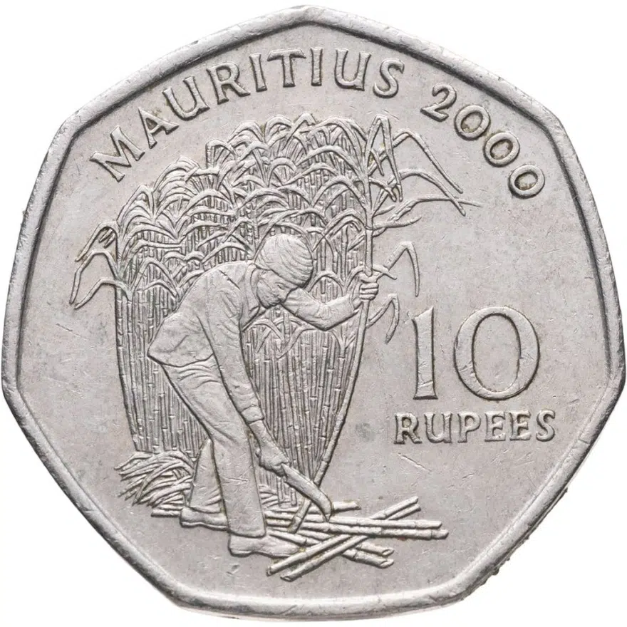 Маврикий 10 рупии (rupees) 2000, реверс