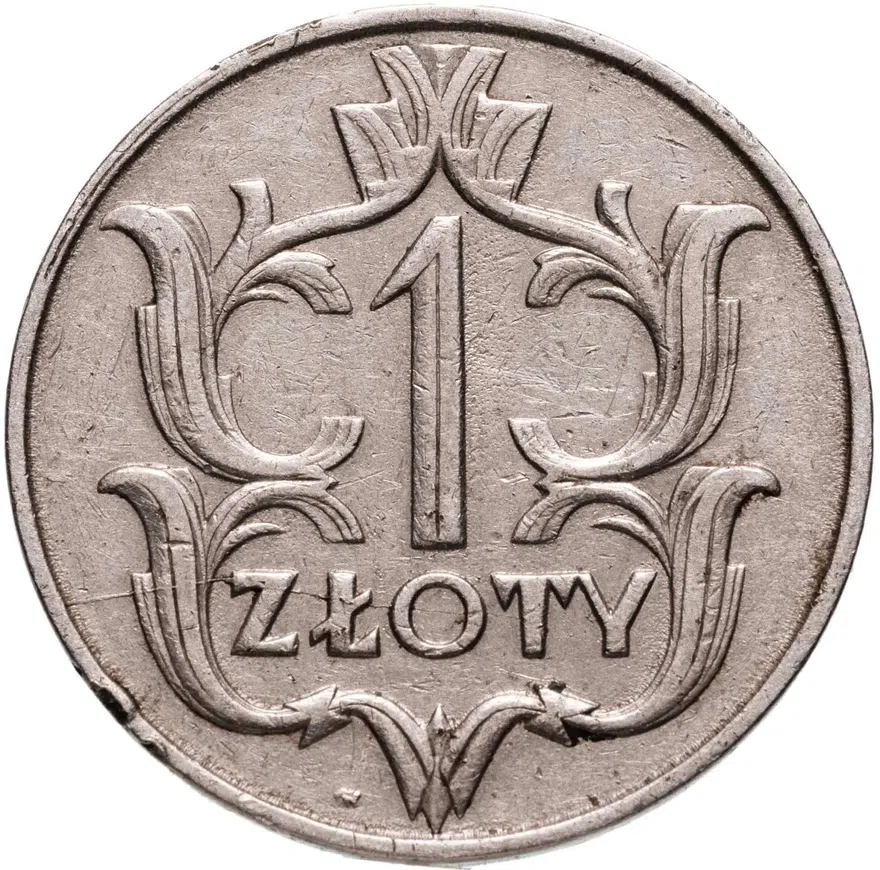 Польша 1 злотый (zloty) 1929, реверс