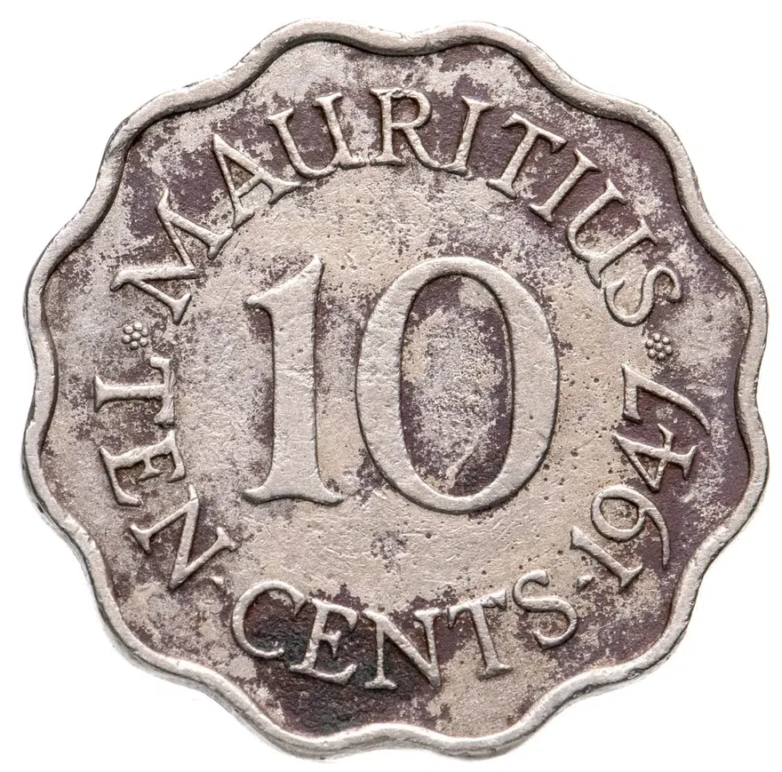 Маврикий 10 центов (cents) 1947
