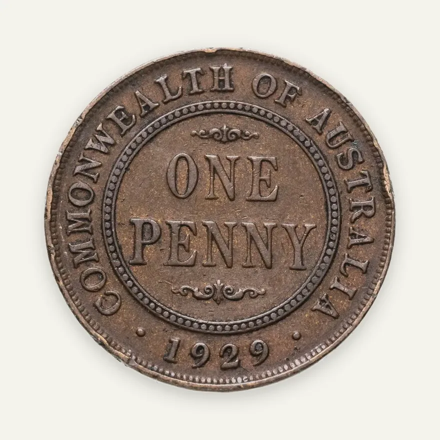 Австралия 1 пенни (penny) 1929, аверс