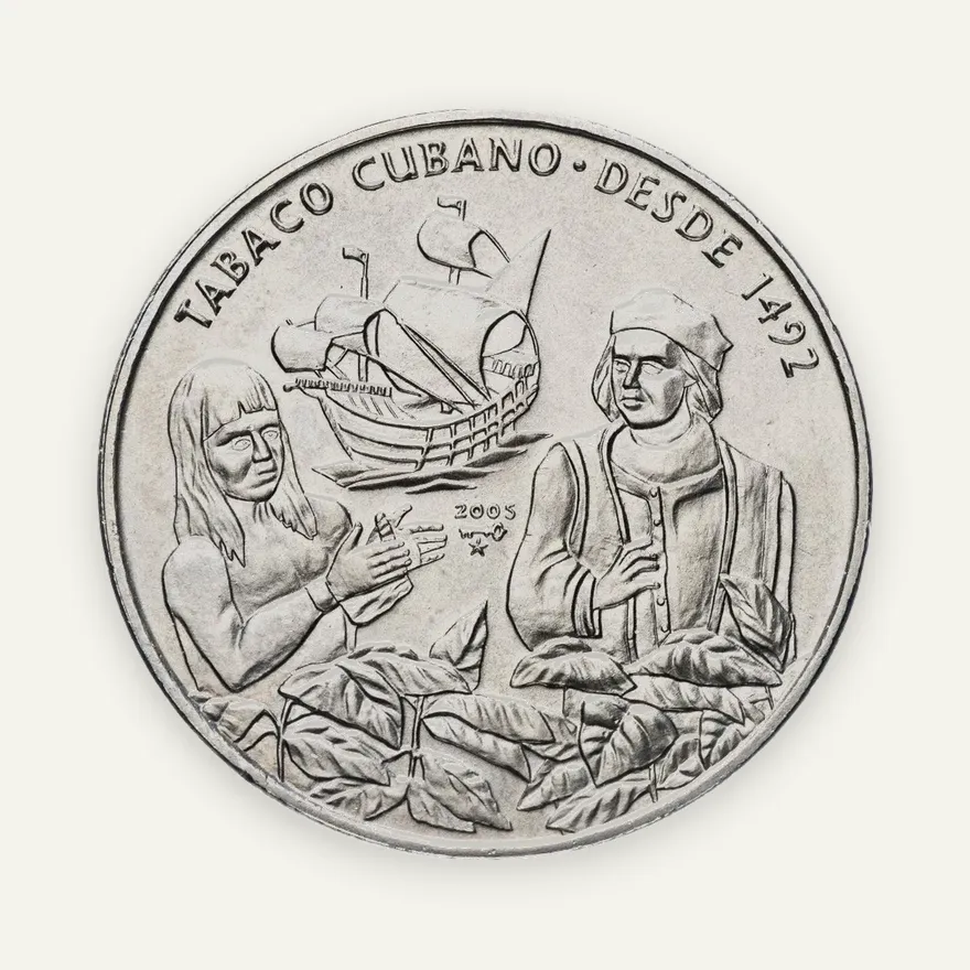 Куба 1 песо (peso) 2005 "500 лет кубинскому табаку", реверс