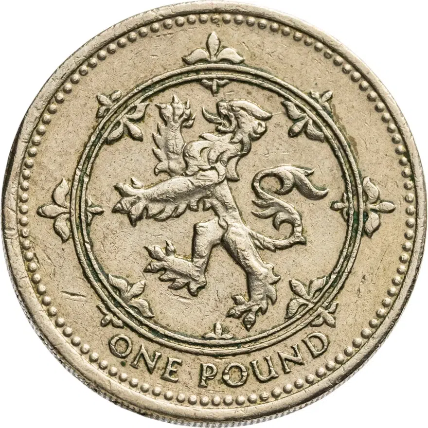 Великобритания 1 фунт (pound) 1994, реверс