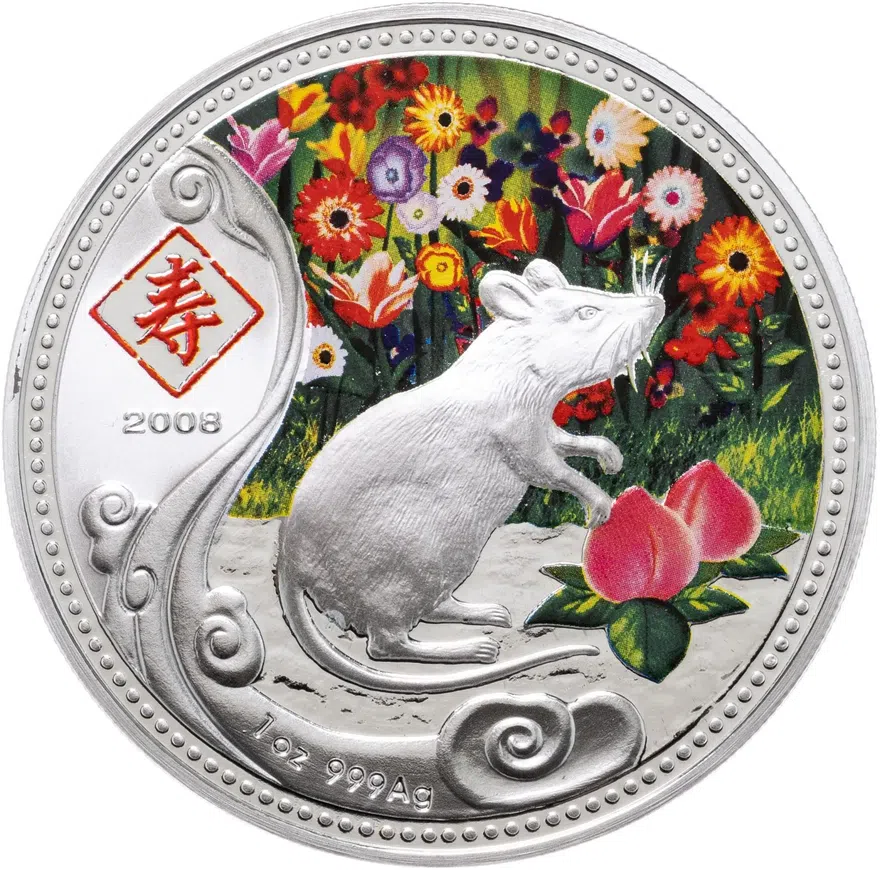 Остров Ниуэ 1 доллар 2008 "Год крысы"
