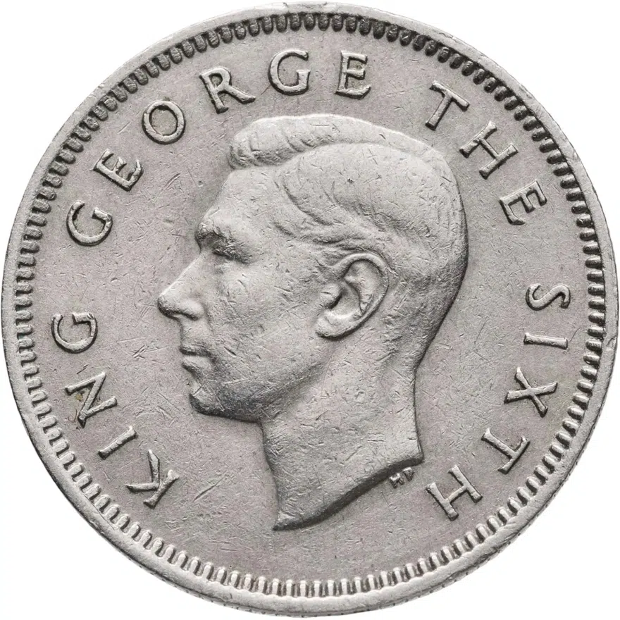Новая Зеландия 6 пенсов (pence) 1952, реверс