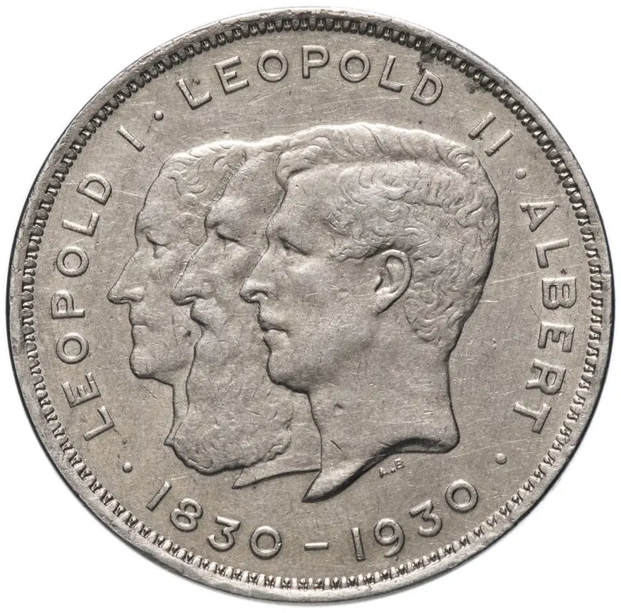 Бельгия 10 франков (francs) 1930 "100 лет Независимости /Надпись на голландском - 'KONINGRIJK BELGIË'", реверс
