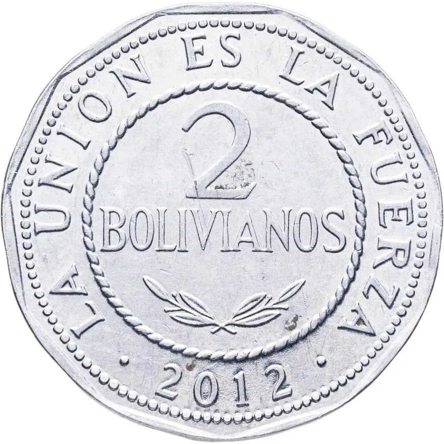 Боливия 2 боливиано (bolivianos) 2012