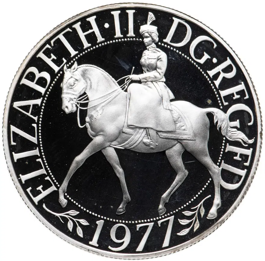 Великобритания 25 пенсов (pence) 1977  Cеребряный юбилей царствования Елизаветы II
