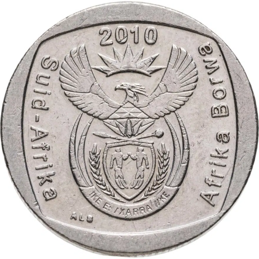 ЮАР 2 ранда (рэнда, rand) 2010, реверс
