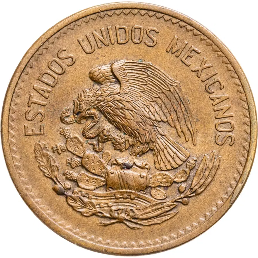 Мексика 20 сентаво (centavos) 1945, реверс