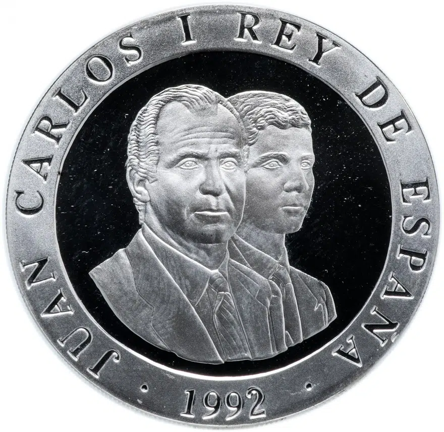 Испания 2000 песет (pesetas) 1992 "XXV Летние Олимпийские игры, Барселона 1992 - бег", реверс
