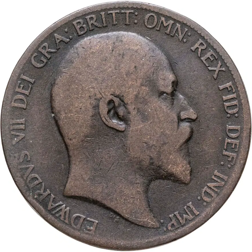 Великобритания 1 пенни (penny) 1902, аверс