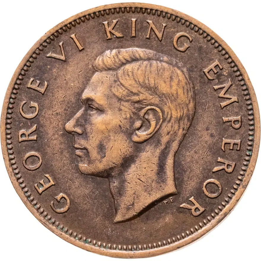 Новая Зеландия 1/2 пенни (penny) 1947