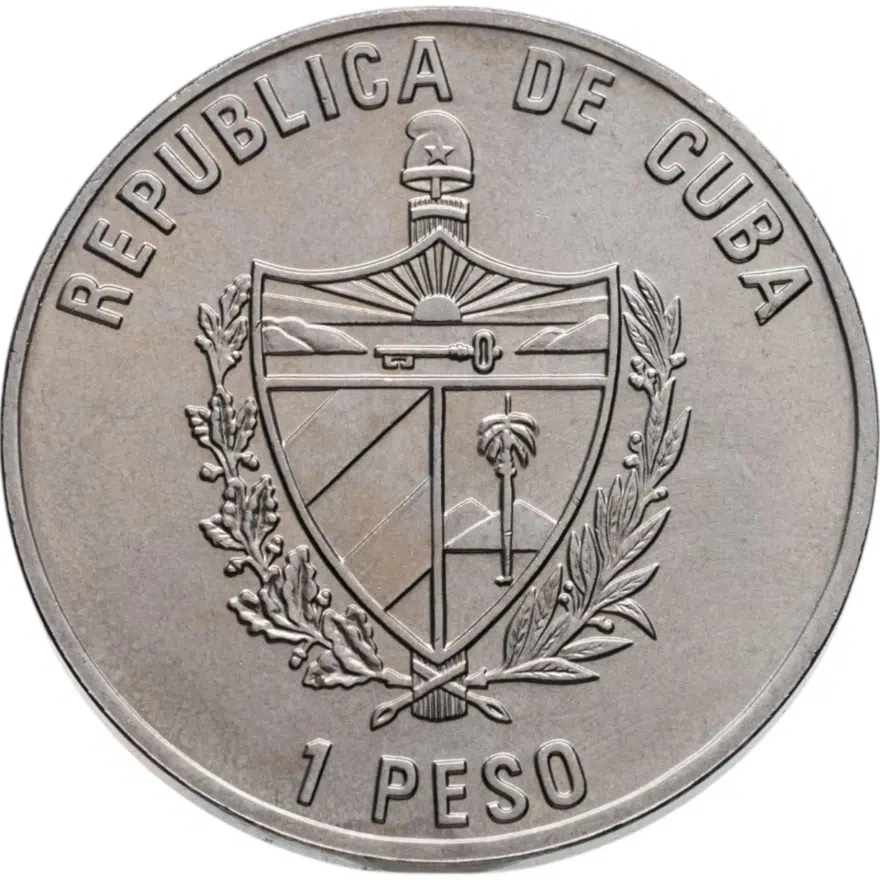 Куба 1 песо (peso) 2000  Реликвии судостроения - Карта Хуана де ла Коса, реверс