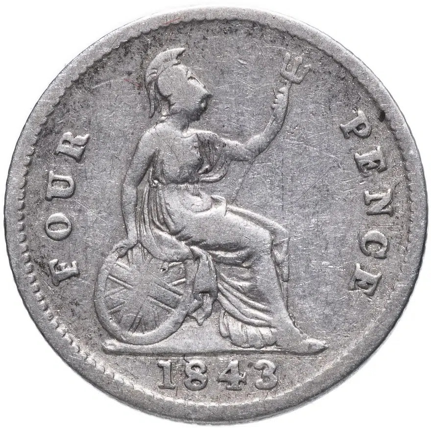 Великобритания 4 пенса (pence) 1843