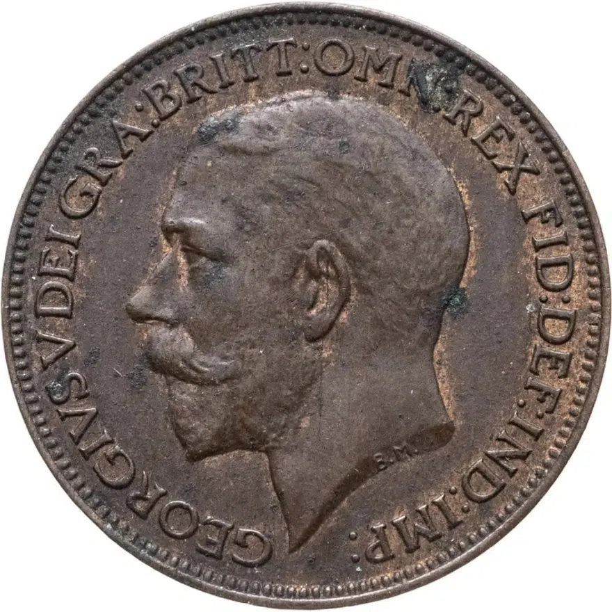 Великобритания 1 фартинг (farthing) 1922, реверс