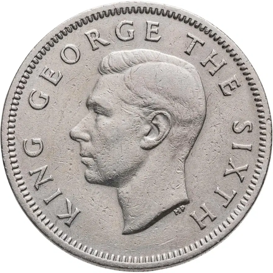 Новая Зеландия 1 шиллинг (shilling) 1952, аверс