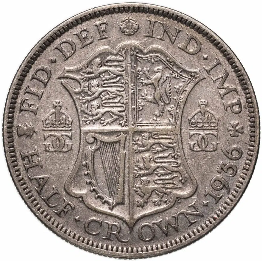 Великобритания 1/2 кроны (crown) 1936, аверс