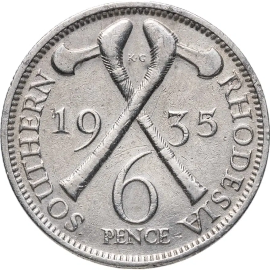 Южная Родезия 6 пенсов (pence) 1935