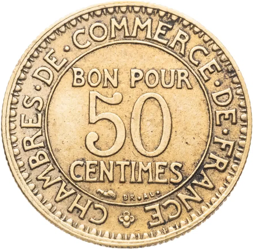 Франция 50 сантимов (centimes) 1921, аверс