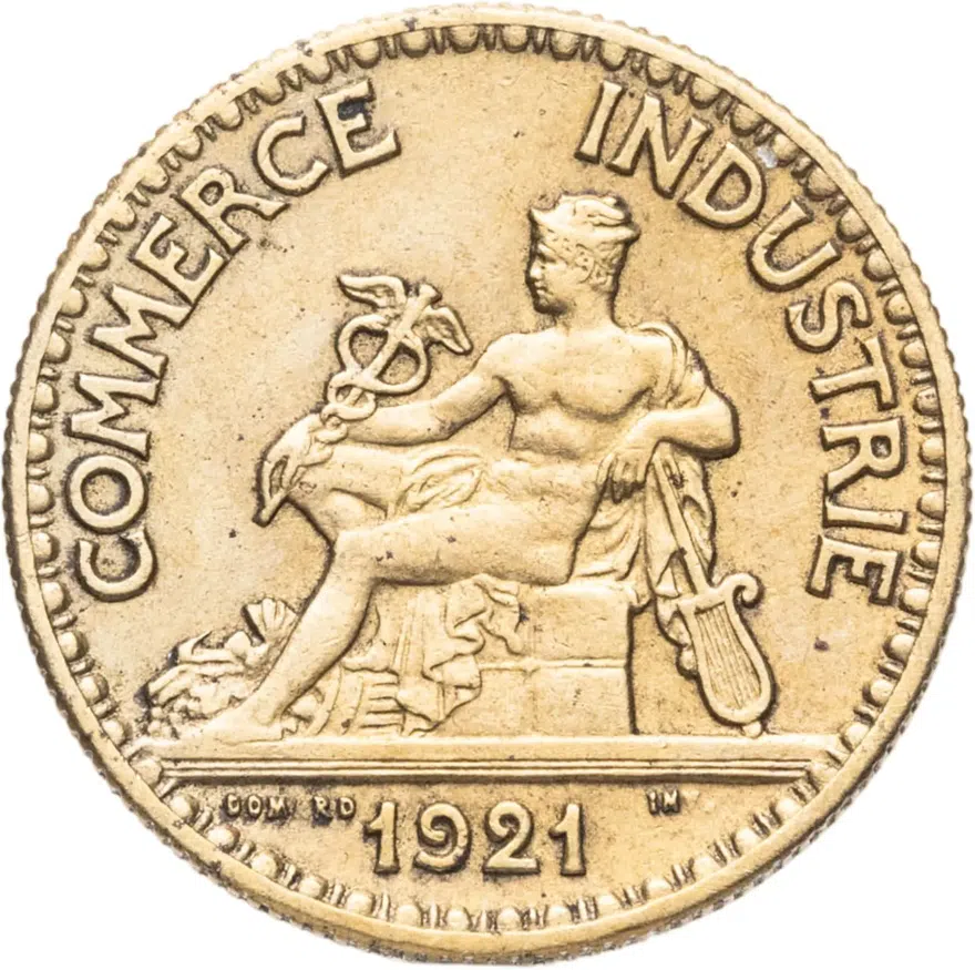 Франция 50 сантимов (centimes) 1921, реверс