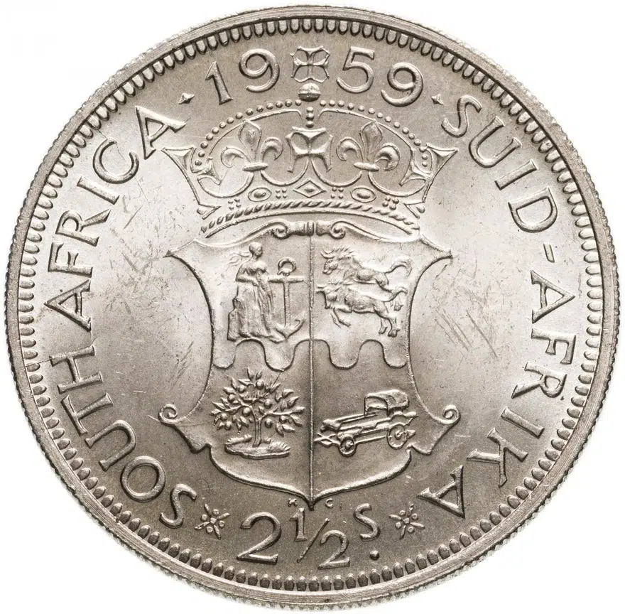 ЮАР 2 1/2 шиллинга (shillings) 1959