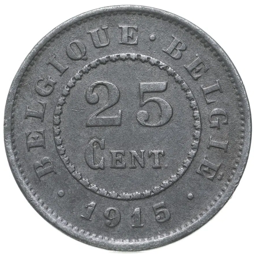 Бельгия 25 сантимов (centimes) 1915