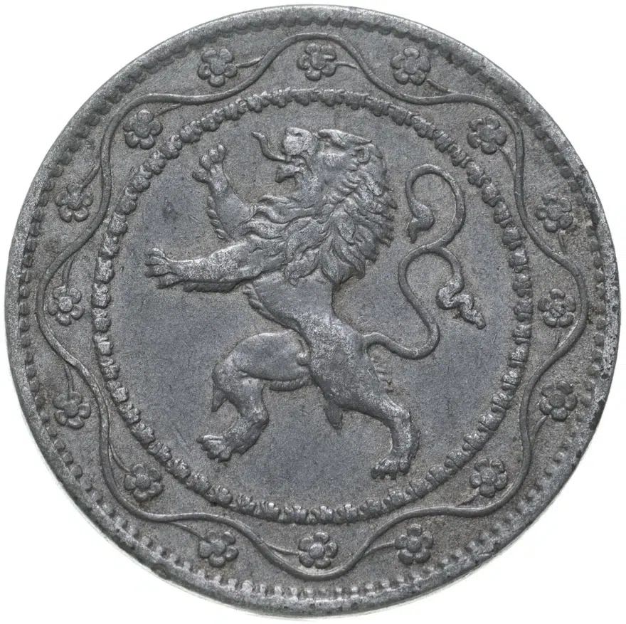 Бельгия 25 сантимов (centimes) 1915, реверс