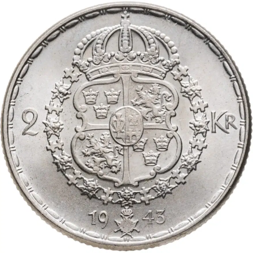 Швеция 2 кроны (kronor) 1943