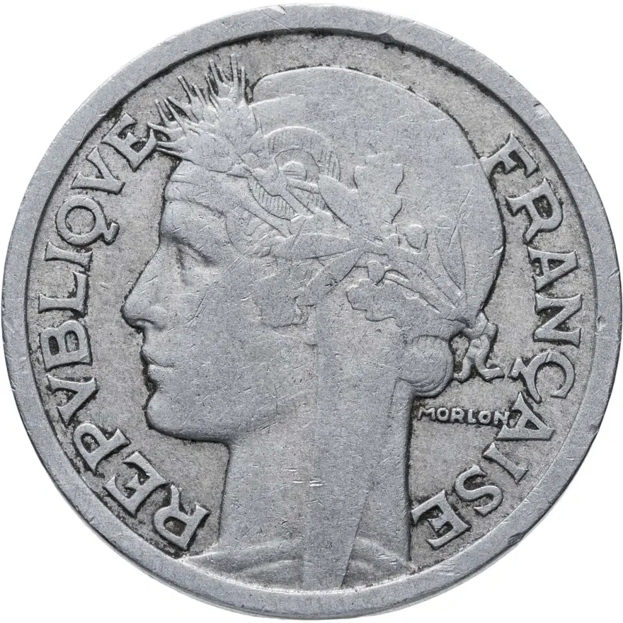 Франция 2 франка (francs) 1946   Без отметки монетного двора, реверс