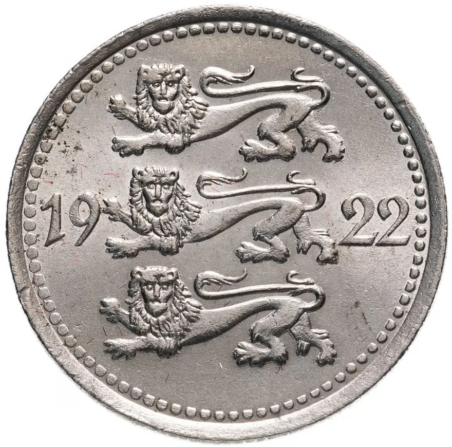 Эстония 5 marka (марок) 1922, реверс