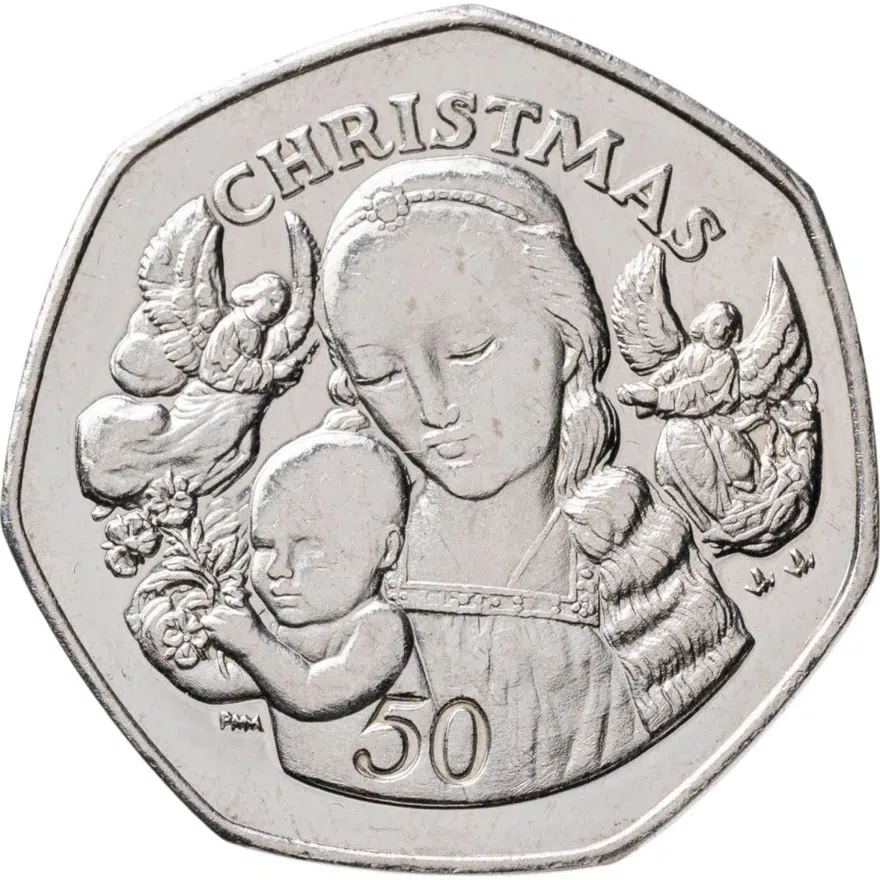 Гибралтар 50 пенсов (pence) 2000 Рождество
