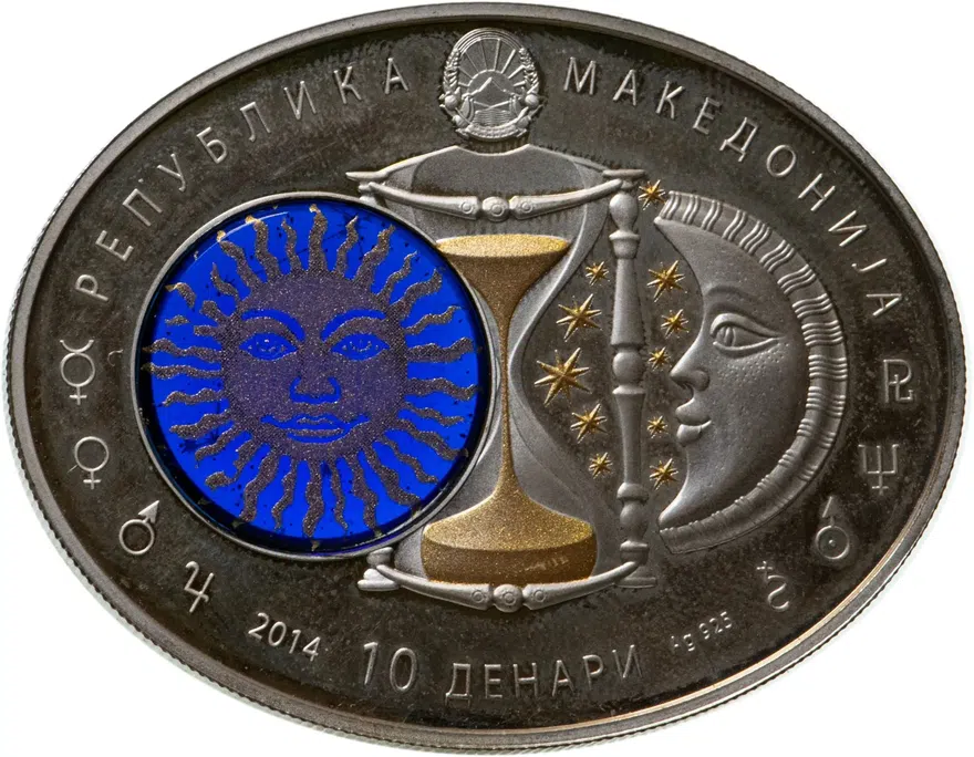 Македония 10 денаров 2014  Знаки зодиака - Весы