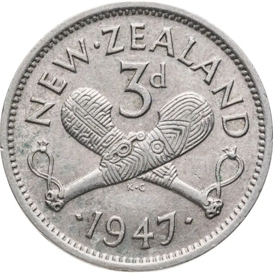 Новая Зеландия 3 пенса (pence) 1947