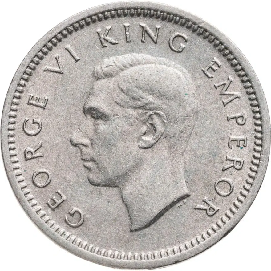 Новая Зеландия 3 пенса (pence) 1947, реверс
