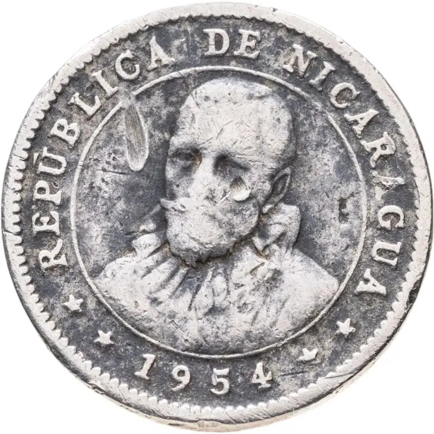 Никарагуа 5 сентаво (centavos) 1954