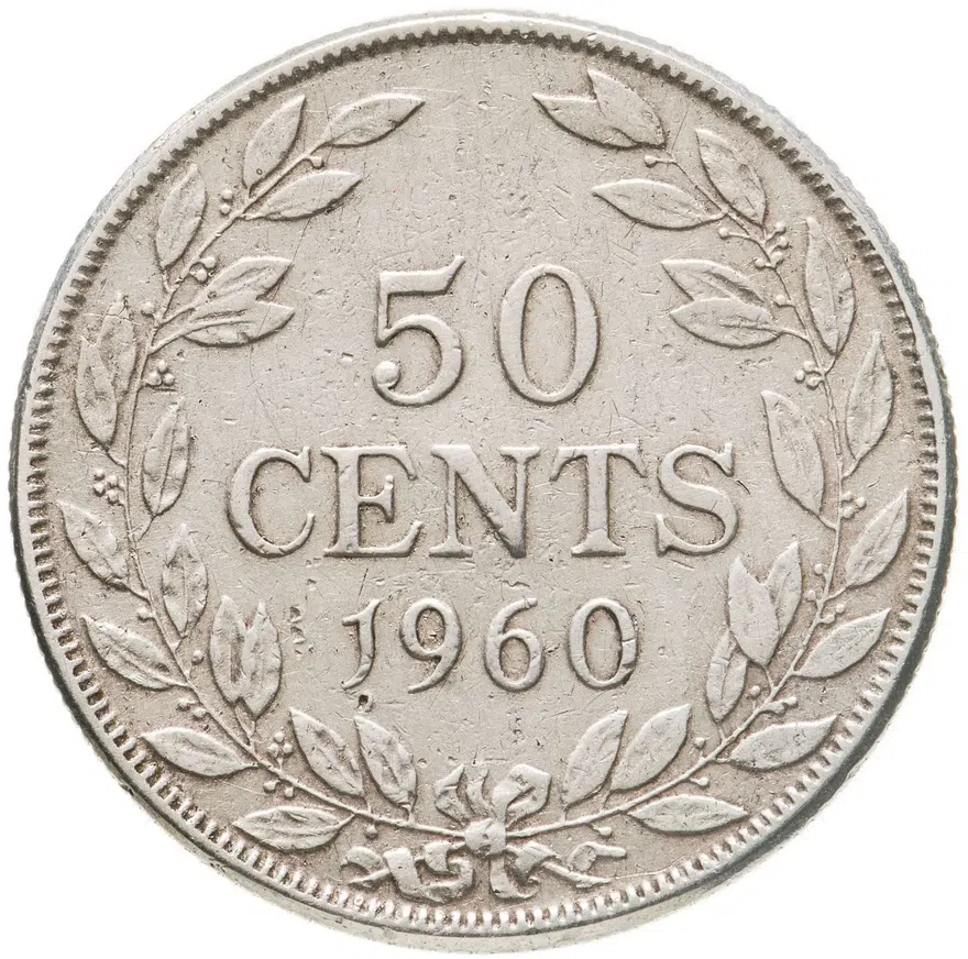 Либерия 50 центов (cents) 1960, реверс