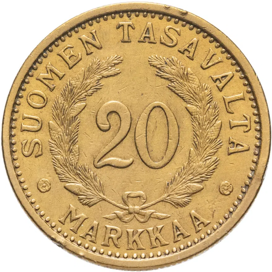 Финляндия 20 марок (markkaa) 1934 S