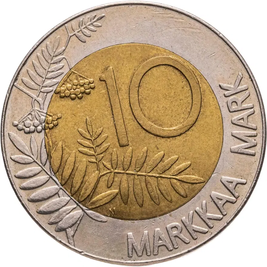 Финляндия 10 марок (markkaa) 1993 M