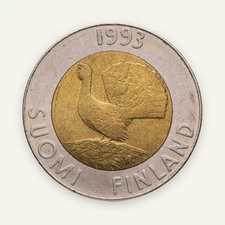 Финляндия 10 марок (markkaa) 1993 M, реверс